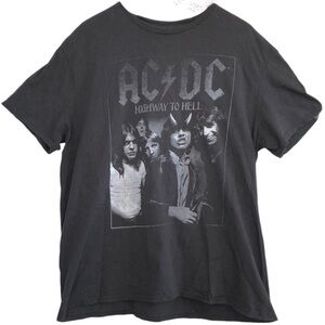 AC/DC, “Highway to Hell”, Men’s Band TShirt, Black/White, Extra Large